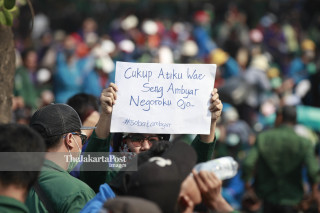 Aksi Damai Mahasiswa Jakarta Menolak RKUHP dan UU KPK