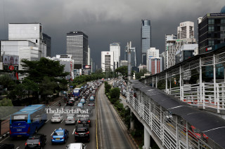 Heavy clouds in Jakarta