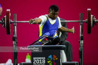 -Atlet Angkat Besi Putra 49kg asal Timor Leste Soriano Manual Lobato