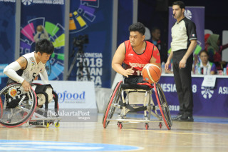 Basket kursi roda putra Korea Asian Para Games 2018 _Indonesia vs Thailand