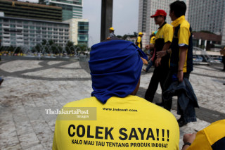 File: Demontrasi Karyawan Indosat