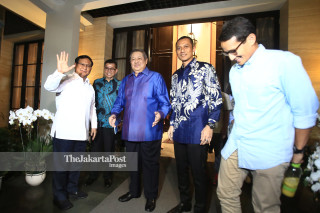 Susilo Bambang Yudhoyono meets Prabowo Subianto