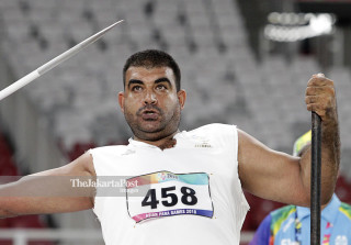Atlet Jordania Alkhatib Husam turun pada nomor lempar lembing F56/57