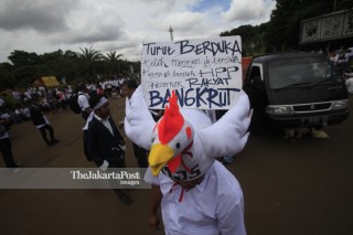 File:  chicken farmers demonstration