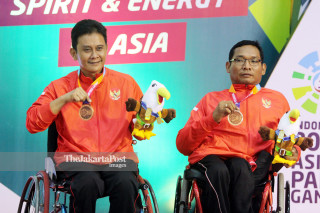 MEDALI PERUNGGU TENIS MEJA GANDA PUTRA ASIAN PARA GAMES 2018