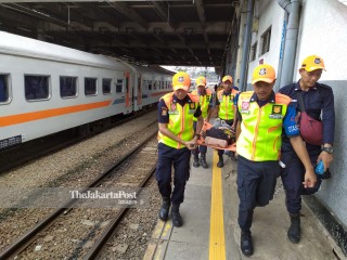 First responders in Tanah Abang train station