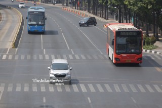 Jalan Protokol Jakarta Lengang