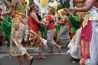 Pawai Budaya Meriahkan Puncak Kongres Kebudayaan Indonesia 2018