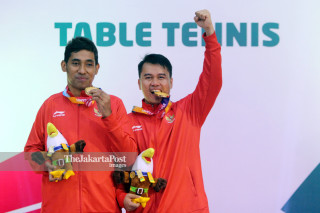MEDALI EMAS GANDA PUTRA TENIS MEJA ASIAN PARA GAMES 2018