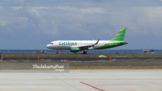Citilink first flight to Yogjakarta International Airport