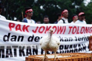 Demo Perhimpunan Insan Perunggasan Rakyat (PINSAR) Indonesia