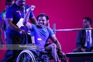 -Atlet Angkat Besi Putra 49kg asal India Parmjeet Kumar