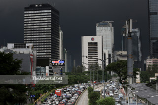 Heavy clouds in Jakarta