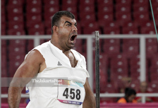 Atlet Jordania Alkhatib Husam turun pada nomor lempar lembing F56/57