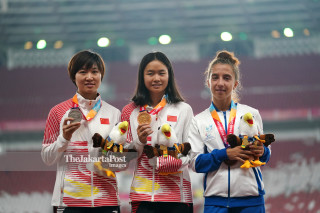 Para peraih medali Para Atletik putri di nomor 400M Women T37