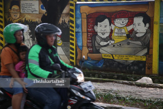 Mural Jokowi dan Prabowo