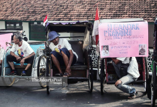 Pedicab Driver Supports Ganjar Pranowo