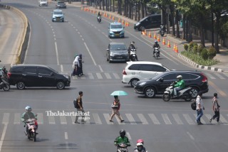 Jalan Protokol Jakarta Lengang