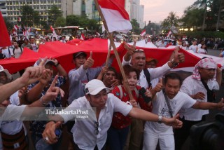 Pawai kemenangan Jokowi-Ma'ruf Amin Quickcount pemilu 2019
