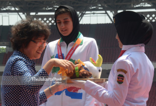 Atlet Iran Safarzadeh Ghahderijani Hagar memperoleh medali emas