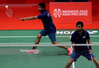 Badminton Ganda Putra India Asian Paragames 2018