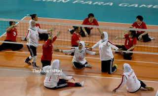 -Final Bola Voli Duduk Putri China melawan Iran Tenis Indor Senayan Jakarta
