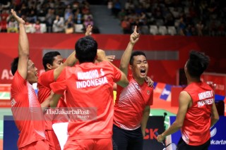Final Badminton Beregu Putra Asian Para Games 2018