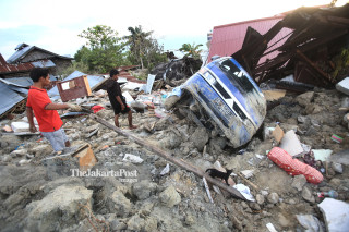 Kawasan pemukiman yang teredam lumpur di Petobo Palu Sulawesi Tengah