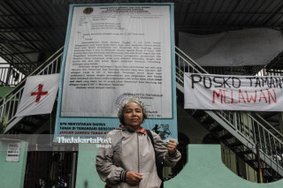 Pengungsi Korban Penggusuran Taman Sari Bandung