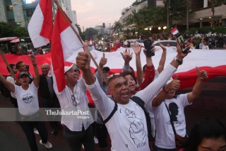 Pawai kemenangan Jokowi-Ma'ruf Amin Quickcount pemilu 2019